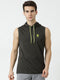 Men Black Hooded Regular Fit Sandow