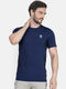 Men Navy Round Neck Smart Fit T-Shirt