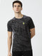 Men Black Round Neck Regular Fit T-Shirt