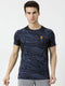 Men Navy Round Neck Regular Fit T-Shirt