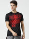Men Black Round Neck Regular Fit T-Shirt