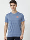 Men Blue Round Neck Regular Fit T-Shirt