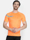 Men Orange Round Neck Regular Fit T-Shirt