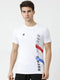 Men White Round Neck Regular Fit T-Shirt