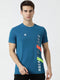 Men Blue Round Neck Regular Fit T-Shirt