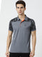 Men Red Collar Regular Fit T-Shirt