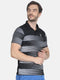 Men Black Collar Regular Fit T-Shirt