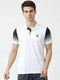 Men White Collar Regular Fit T-Shirt