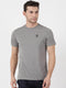 Men Grey Round Neck Regular Fit T-Shirt