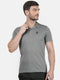Men Grey Collar Regular Fit T-Shirt