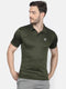 Men Forest Green Collar Regular Fit T-Shirt