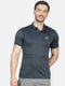 Men Grey Collar Regular Fit T-Shirt