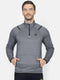 Men Grey Collar Regular Fit Sweatshirt