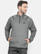 Men Grey Collar Regular Fit Sweatshirt