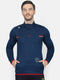 Men Navy Collar Regular Fit Sweatshirt