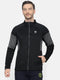 Men Black Collar Regular Fit Sweatshirt