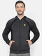 Men Grey Hooded Regular Fit Sweatshirt