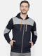 Men Grey Hooded Regular Fit Sweatshirt