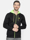 Men Black Hooded Regular Fit Sweatshirt