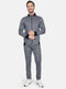 Men Grey Collar Regular Fit Tracksuit