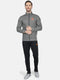 Men Grey Collar Regular Fit Tracksuit