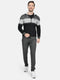 Men Grey Collar Regular Fit Tracksuit