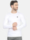 Men White Round Neck Regular Fit T-Shirt