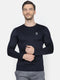 Men Navy Round Neck Regular Fit T-Shirt
