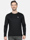 Men Black Round Neck Regular Fit T-Shirt