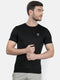 Men Black Round Neck Regular Fit T-Shirt