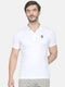 Men White Collar Regular Fit T-Shirt
