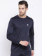 Men Navy Round Neck Regular Fit T-Shirt