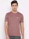 Men Mahroon Round Neck Regular Fit T-Shirt