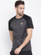 Men Black Round Neck Regular Fit T-Shirt