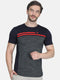 Men Navy Round Neck Regular Fit T-Shirt