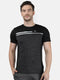 Men Black Round Neck Regular Fit T-Shirt
