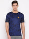 Men Navy Round Neck Smart Fit T-Shirt