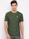 Men Olive Round Neck Regular Fit T-Shirt