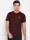 Men Mahroon Round Neck Regular Fit T-Shirt