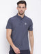 Men Navy Round Neck Regular Fit T-Shirt