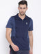 Men Navy Round Neck Regular Fit T-Shirt