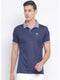 Men Grey Collar Regular Fit T-Shirt