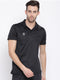 Men Black Collar Regular Fit T-Shirt