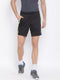 Men Black Regular Fit Shorts