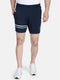 Men Navy Regular Fit Shorts