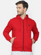 Men Red Hooded Regular Fit Sweatshirt