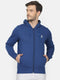 Men Royal Hooded Regular Fit Sweatshirt