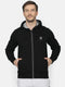 Men Black Hooded Regular Fit Sweatshirt