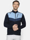 Men Navy Collar Regular Fit Sweatshirt