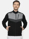 Men Black Collar Regular Fit Sweatshirt